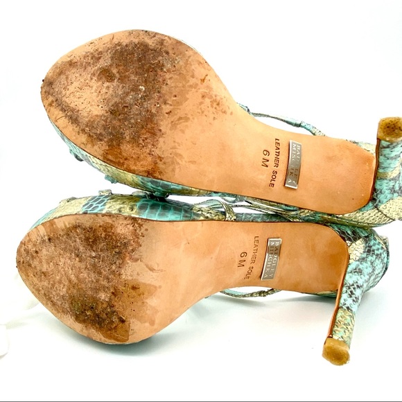 L EUC Badgley Mischka Snakeskin Heels, 6 - Picture 11 of 14